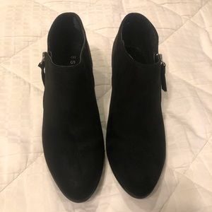 Esprit Black Suede Side Zip Ladies Ankle Boots